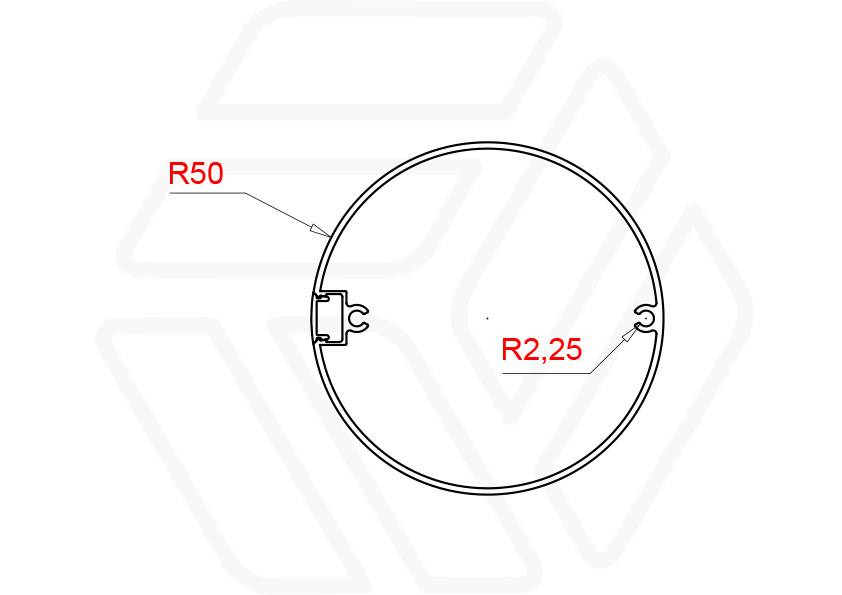 Декоративная ламель RV-100R | Производство и монтаж