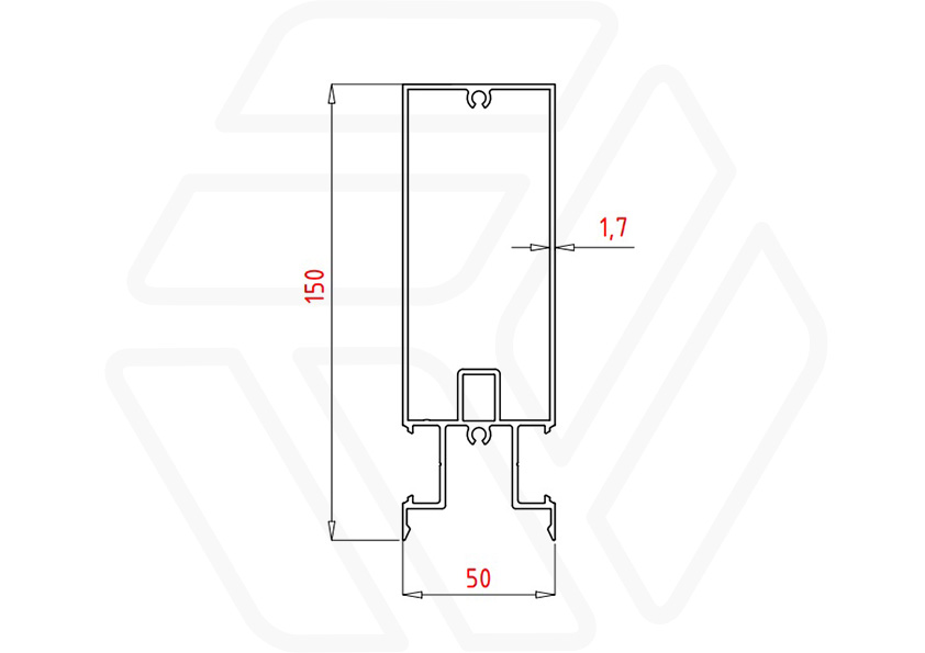 Витражная ламель RV-150PS | Производство и монтаж
