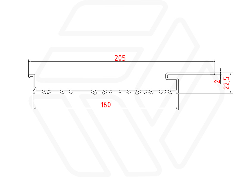 Алюминиевая панель RWP 160Z | Фасадные панели АФК ЛИДЕР