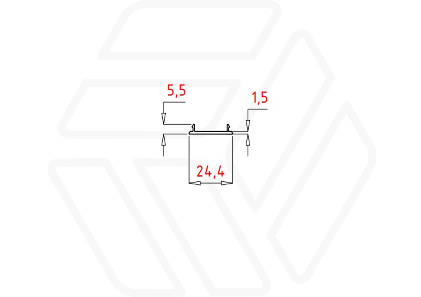 Профиль декоративный RV-1S для витражных ламелей