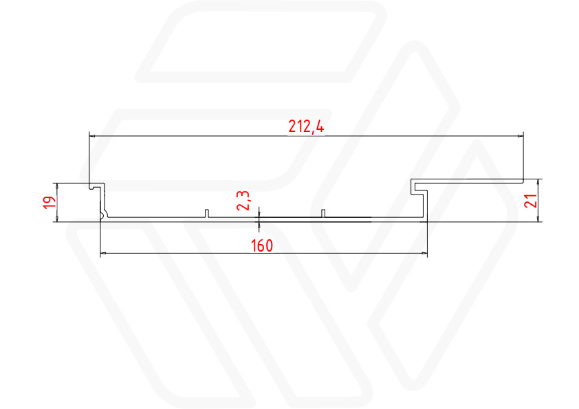 Алюминиевая панель RWP 160BH | Фасадные панели АФК ЛИДЕР