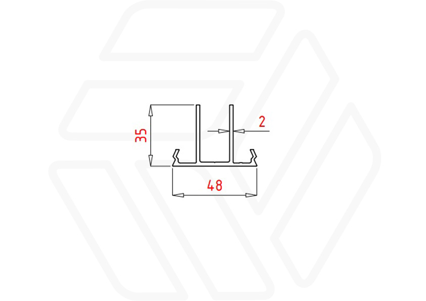 Крепление RV-2PS/1 для витражных ламелей