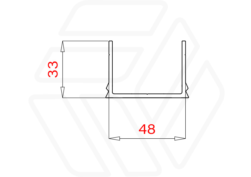 Крепление RV-2P/1 для ламелей RV | Крепление для фасадных ламелей 