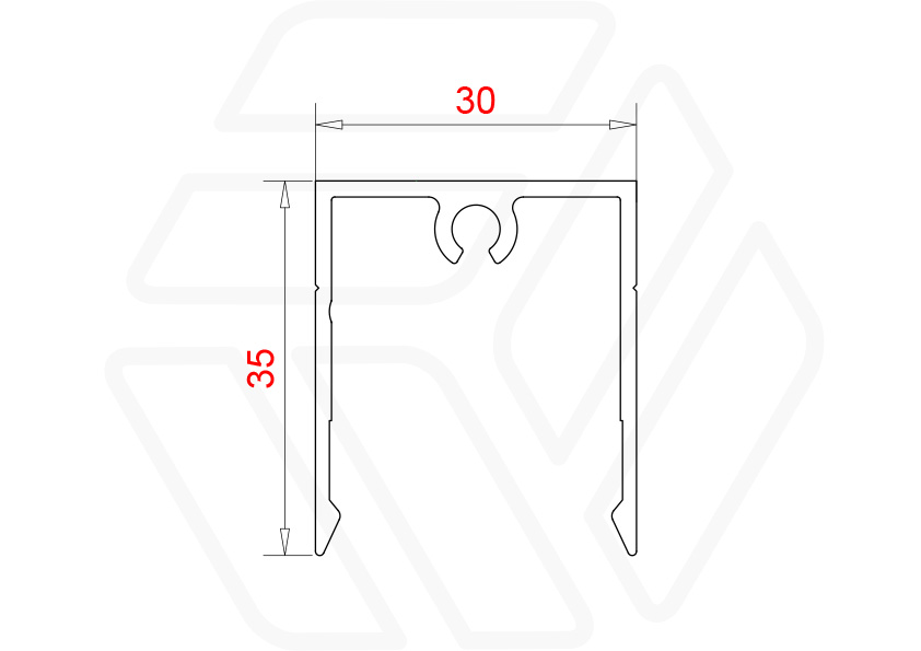 Прямоугольная ламель RV-35P/30 | Производство и монтаж
