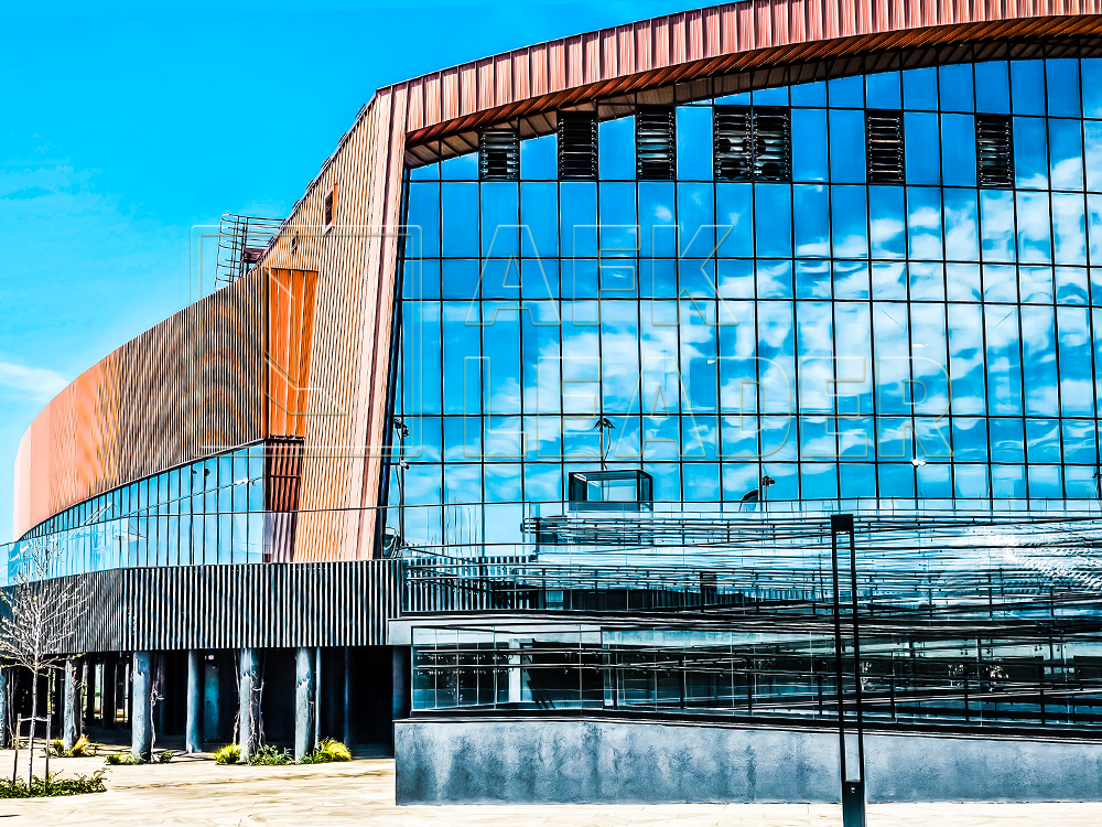 Спортивный комплекс «Академия единоборств» Сочи Отделка фасада ламелями