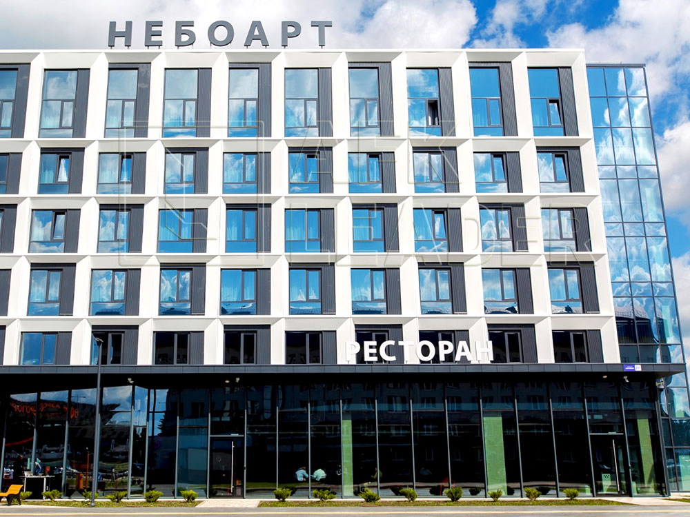 Отель НЕБОАРТ отделка фасада панелями