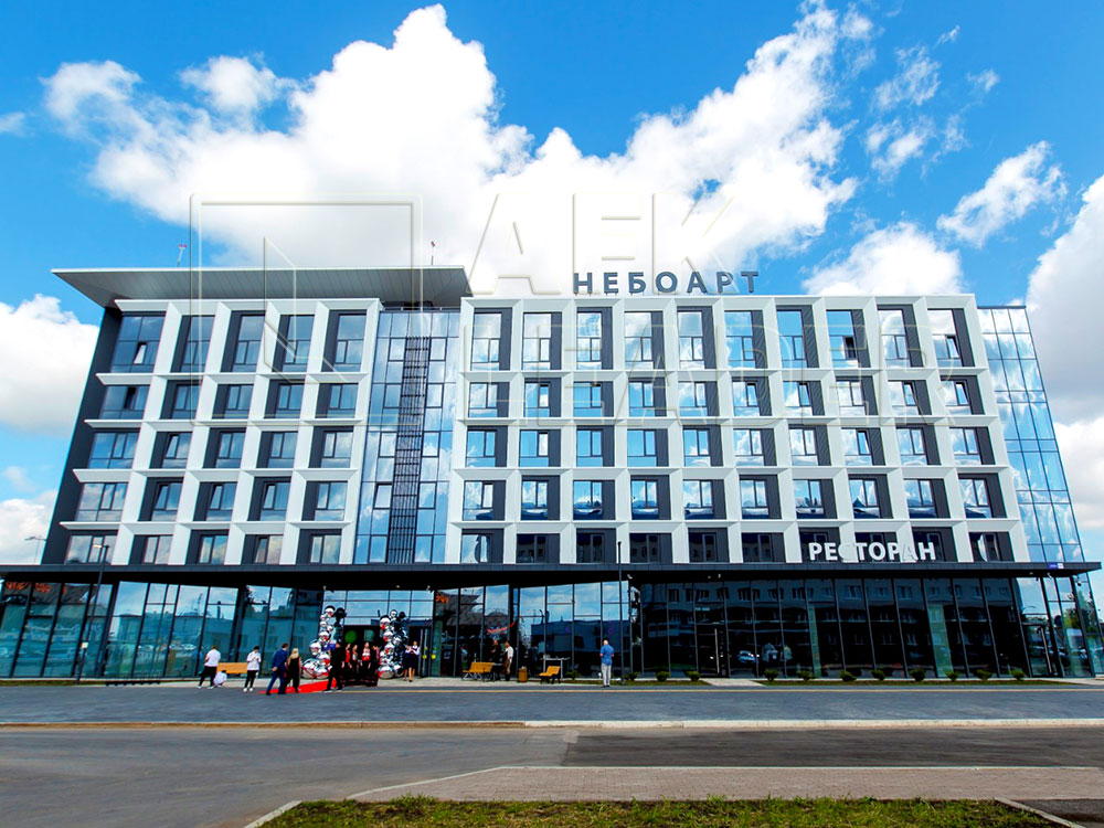 Отель НЕБОАРТ отделка фасада панелями